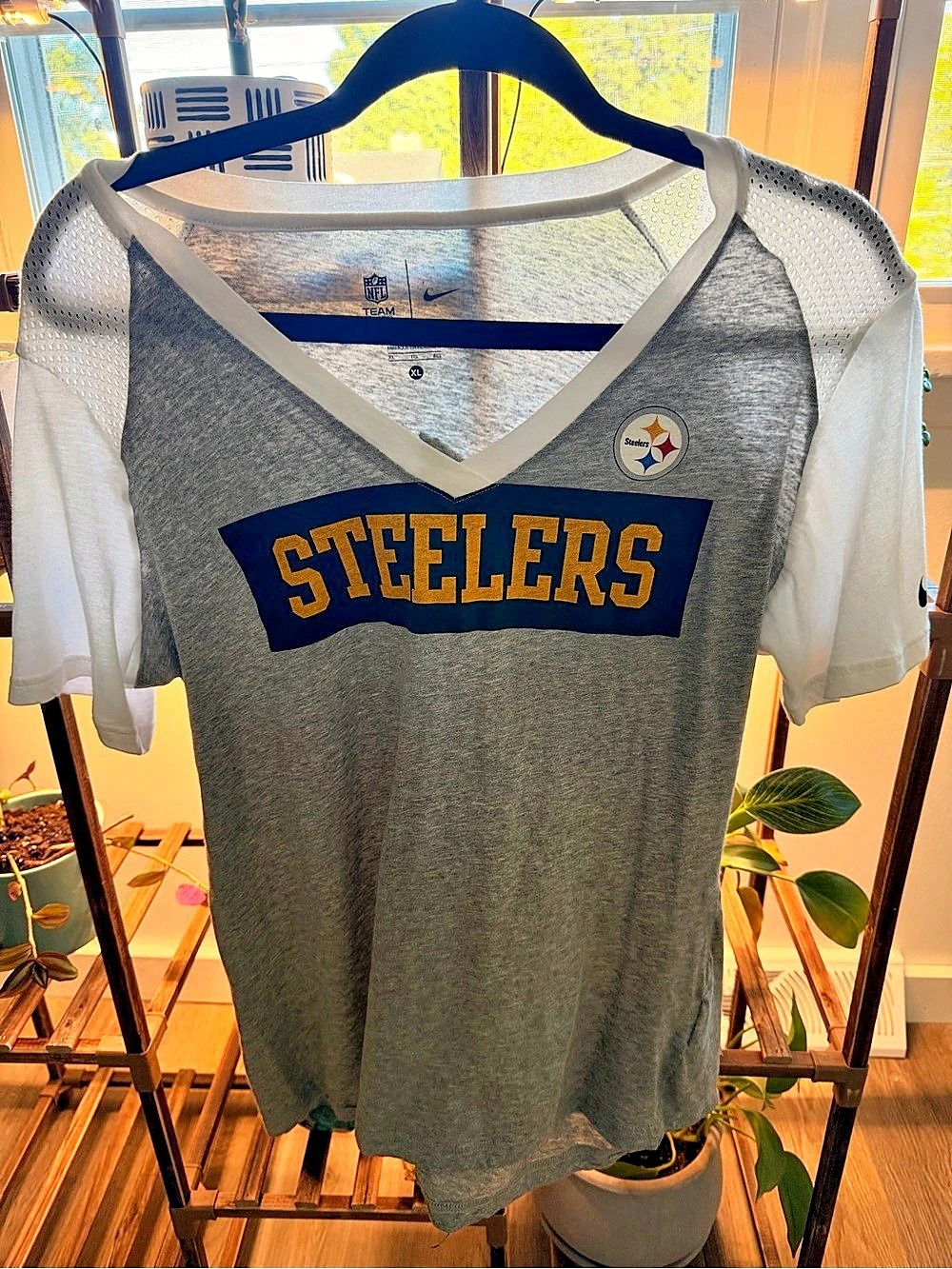 Nike NFL Team Apparel Steelers Gray Steelers Jersey Size XL Like New